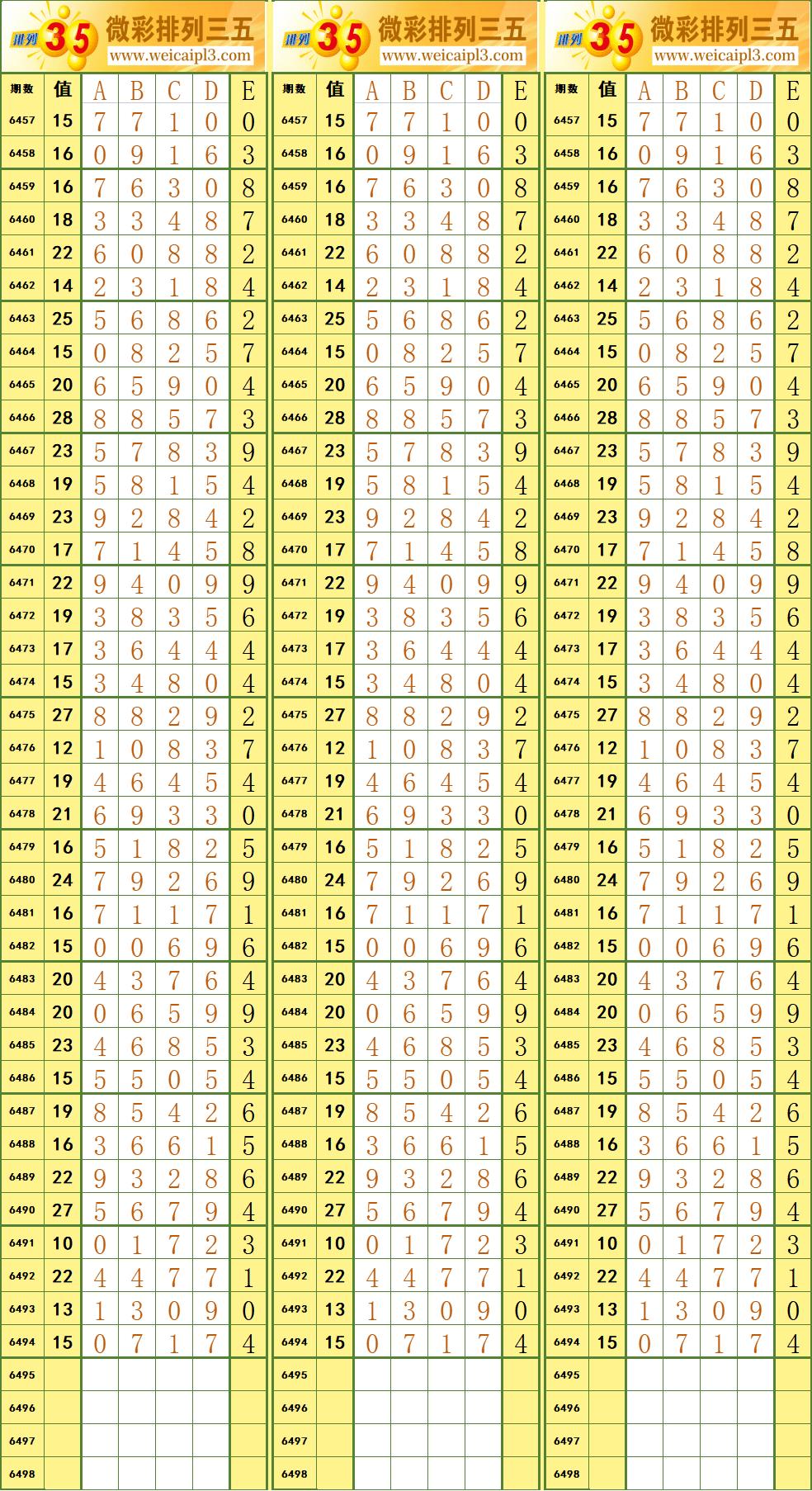 排五开奖号查询